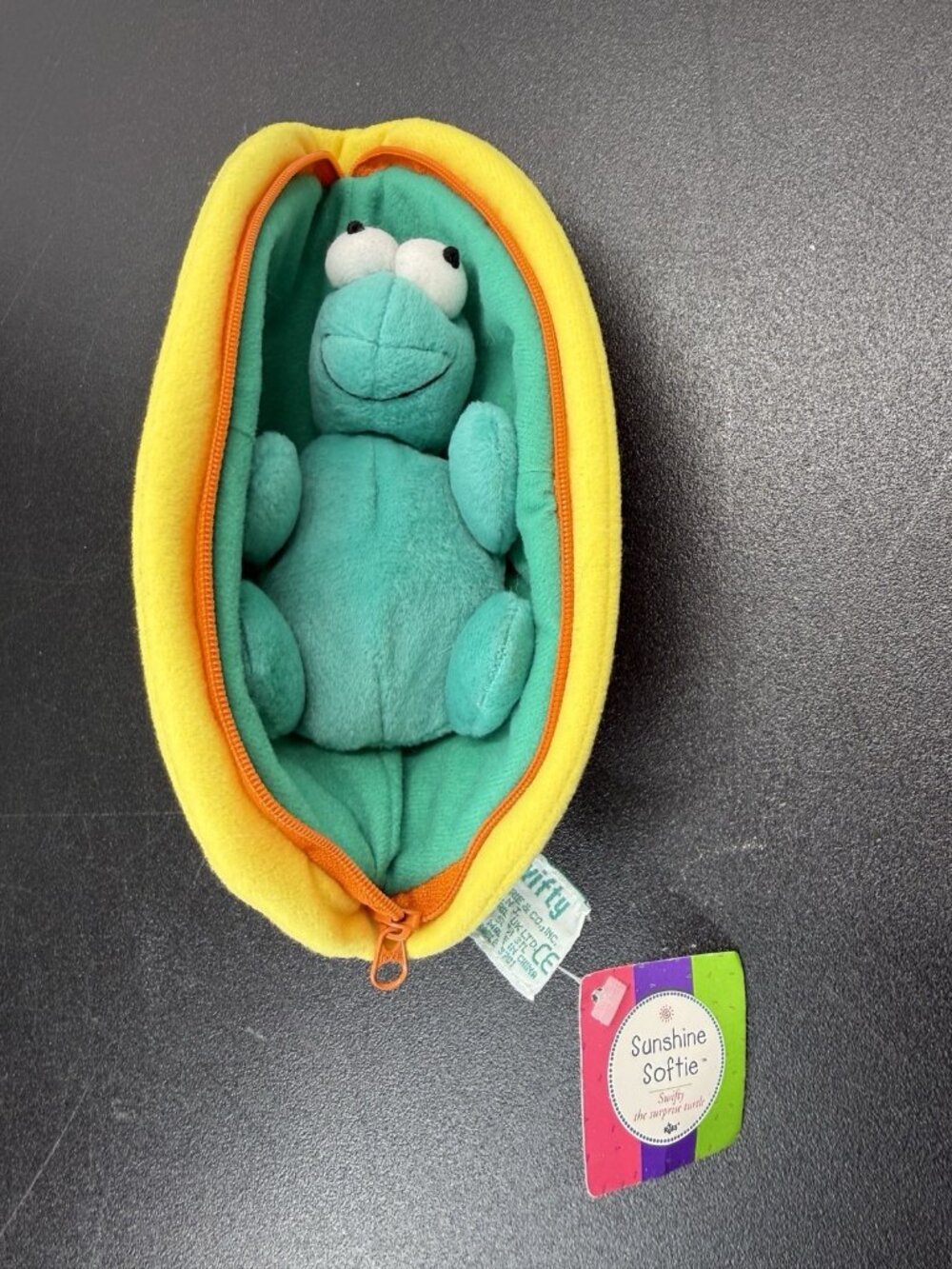 Swifty The Surprise Turtle With Zip Up Shell Russ Retired Tags Sunshine Softie